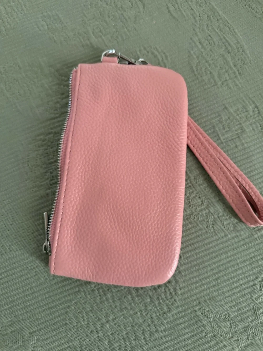 Pink Leather Wristlet Wallet - Women Bags
